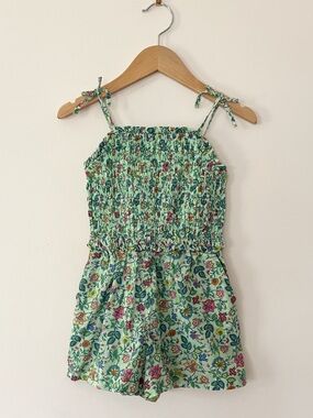 POLO RALPH LAUREN EUC Paisley Floral Smocked Romper